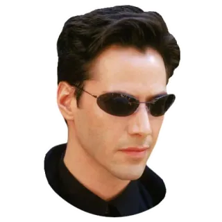 😎 Neo The Matrix Neo, Ma Trận, Keanu Reeves, Kính râm, Phim, Nhân vật telegram sticker
