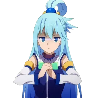 😠 Aqua Konosuba Anime, Personaje, Konosuba, Aqua, Divertido, Sticker telegram sticker