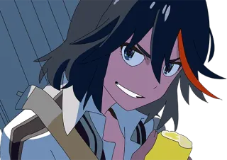 😏 Ryuko Matoi Kill la Kill Anime, Kill la Kill, Ryuko Matoi, Cartoni animati, Arrabbiato whatsapp sticker