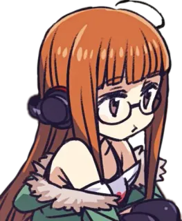 😗 Futaba Sakura Persona 5 Anime, Videospiel, Persona 5, Futaba Sakura, Charakter, Sticker telegram sticker
