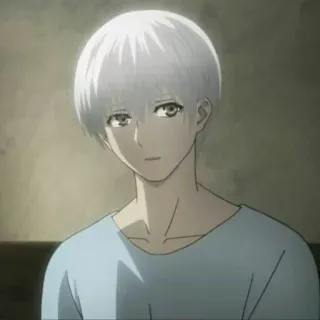 🔥 Ken Kaneki Tokyo Ghoul 애니메이션, 캐릭터, 흰머리, 소년, 만화 telegram sticker