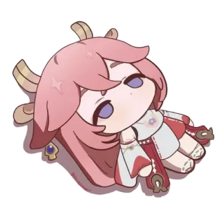 🌟 Yae Miko Genshin Impact Anime, Genshin Impact, Yae Miko, Video game, Lucu telegram sticker