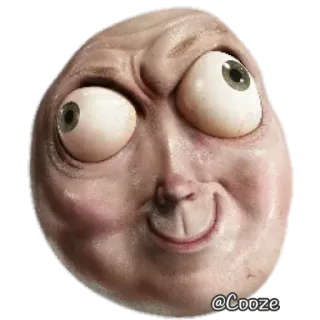 😆 @Cooze meme, face, funny, internet, humor, cartoon, creepy telegram sticker