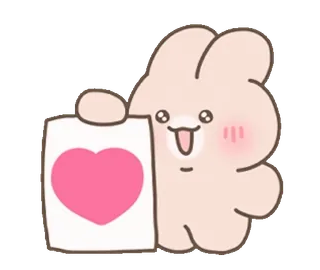 ❤️ Kanahei's Small animals Pisuke & Rabbit telegram sticker