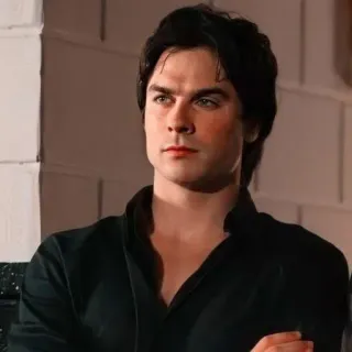 🎭 Damon Salvatore The Vampire Diaries tv show, vampire, ian somerhalder, portrait telegram sticker