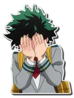 🙈 Izuku Midoriya My Hero Academia アニメ, 僕のヒーローアカデミア, ヒロアカ, 緑谷出久, デク telegram sticker