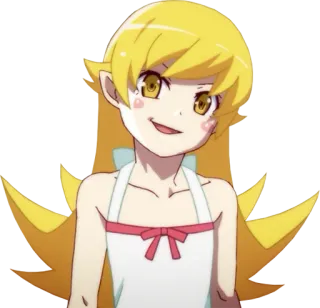 😏 Shinobu Oshino Monogatari anime, girl, vampire, cute, blonde telegram sticker