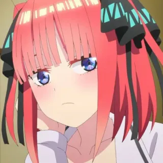 🍷 Nino Nakano The Quintessential Quintuplets Anime, Garota, Nino Nakano, cabelo vermelho, The Quintessential Quintuplets, Mangá, Personagem whatsapp sticker