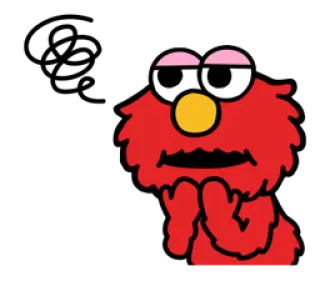 😑 Elmo Sesame Street Elmo, Sesamstraße, Cartoon, rotes Monster, Puppe whatsapp sticker