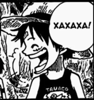 🌠 Luffy One Piece XAXAXA! anime, manga, one piece, luffy, smiling, funny telegram sticker