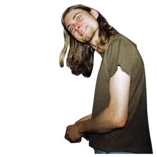 😡 Kurt Cobain músico, cantante, guitarra, grunge, Nirvana telegram sticker