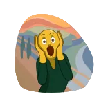 😱 The Scream nghệ thuật, hội họa, tiếng thét, chủ nghĩa biểu hiện telegram sticker