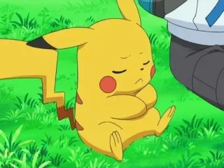 🤔 Pikachu Pokemon pikachu, pokemon, anime, dibujos animados, dormido, lindo whatsapp sticker