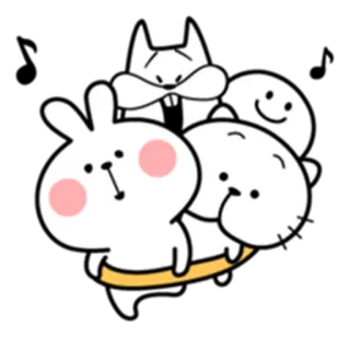 👾 кролик, мультик, милый, животные, друзья telegram sticker