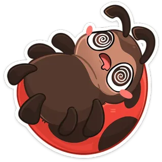 🤤 สุนัข, การ์ตูน, สัตว์, เวียนหัว, น่ารัก, สัตว์เลี้ยง telegram sticker