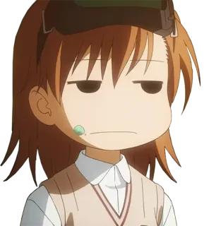 😒 anime, chica, aburrida, expresión, linda, dibujos animados telegram sticker