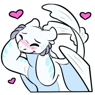 😊 dessin animé, animal, dragon, mignon, autocollant, coeurs telegram sticker