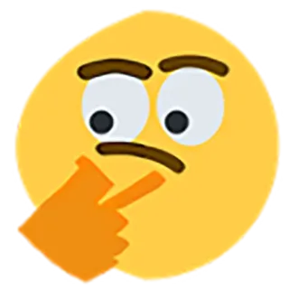 🤔 thinking, emoji, pondering, question, thoughtful telegram sticker