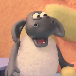 🍄 Shaun Shaun the Sheep Schaf, Cartoon, Tier, Figur, Shaun das Schaf telegram sticker