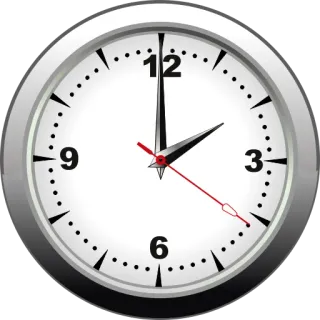 🕑 clock, time, analog, watch, numbers, face, hours, minutes telegram sticker