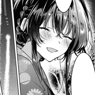🎤 anime, manga, girl, smiling, happy whatsapp sticker