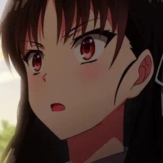 😨 anime, garota, desenho animado, retrato telegram sticker