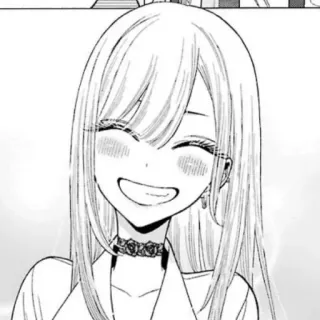 📀 Marin Kitagawa My Dress-Up Darling Anime, Manga, Fille, Sourire, Mignon, Portrait telegram sticker
