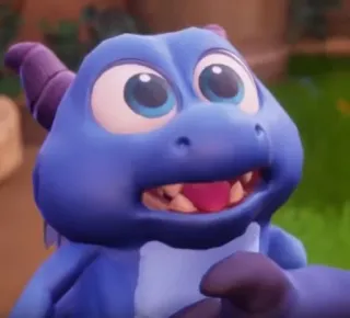 😘 Spyro Spyro the Dragon rồng, tím, hoạt hình, trò chơi, dễ thương, Spyro telegram sticker