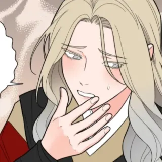 😩 Animé, Sueur, Rougeurs, Dessin animé, Expression, Homme whatsapp sticker