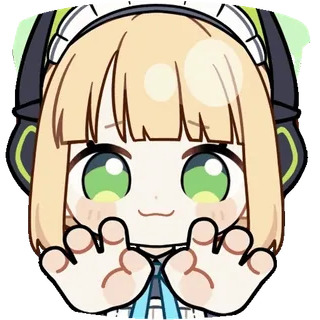 ๐ค anime girl, chibi, kawaii, cute, sticker, digital art, anime telegram sticker