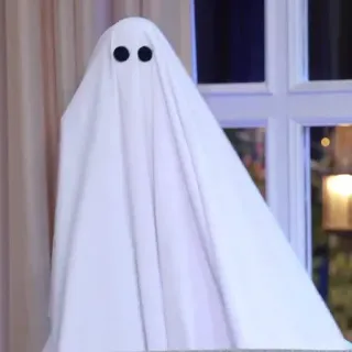🖱 fantôme, halloween, effrayant, drap, déguisement, paranormal, esprit whatsapp sticker