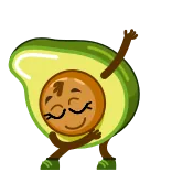 🙏 авокадо, милый, еда, фрукт, дэб, танцы, эмодзи telegram sticker