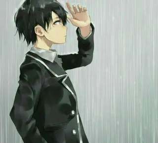 ⛓ Kirito Sword Art Online Anime, Charakter, Junge, Regen, Kirito, Sword Art Online, Manga whatsapp sticker
