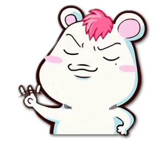 ☝ animal, oso, dibujo animado, lindo, personaje whatsapp sticker
