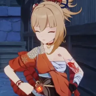 🎆 Yoimiya Genshin Impact Yoimiya, Genshin Impact, Anime, Videojuego whatsapp sticker
