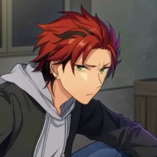 😕 Anime, Mangá, Cabelo ruivo, Personagem, Masculino whatsapp sticker