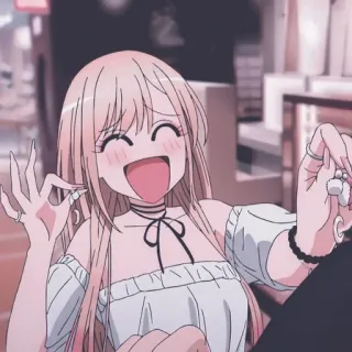 👌 anime, girl, cute, happy, smiling, character telegram sticker