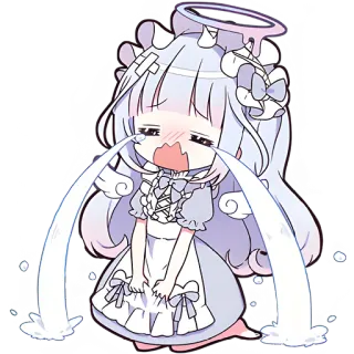 😭 anime, cute, crying, cartoon, girl, sad, emotional telegram sticker