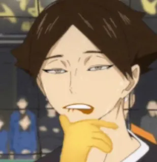 🥵 Osamu Miya Haikyuu!! anime, haikyuu, suna rintarou, sports, volleyball telegram sticker