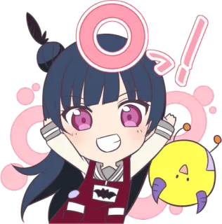 🤓 O! Anime, Słodkie, Kreskówka, Postać, Ilustracja telegram sticker