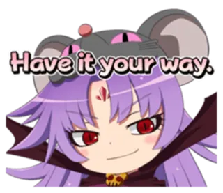 🚶 Have it your way. anime, cartoon, character, sticker, have it your way telegram sticker