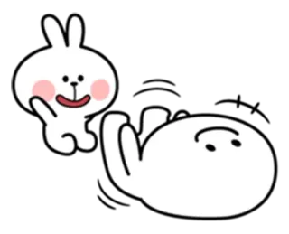 ☺️ Hase, süß, Cartoon, Sticker, weiß, Kaninchen whatsapp sticker