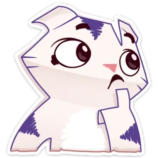 😶 Katze, Aufkleber, Cartoon, Illustration, Süß, Tier telegram sticker