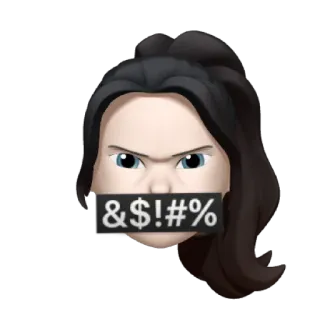 🎡 & $!#% censurado, raiva, emoji, ofensivo, bravo, boca coberta telegram sticker