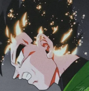 🔥 Gohan Dragon Ball Z 动漫, 超级赛亚人, 悟饭, 龙珠Z, 格斗, 变身 telegram sticker