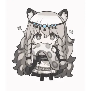 🔔 오물 Chibi, Charakter, Tierohren, Anime telegram sticker