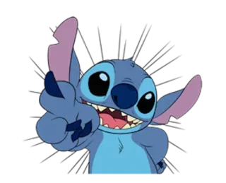 🙂 Stitch Lilo & Stitch disney, стич, мультфильм, инопланетянин, персонаж, средний палец telegram sticker