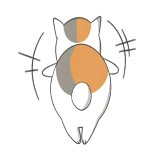 😫 猫, 可愛い, 三毛猫, 動物, ペット, 家畜 telegram sticker
