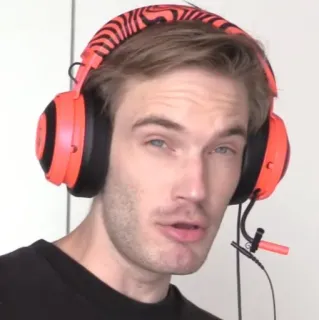 😛 PewDiePie PewDiePie, YouTuber, gamer, internet personality, Felix Kjellberg telegram sticker