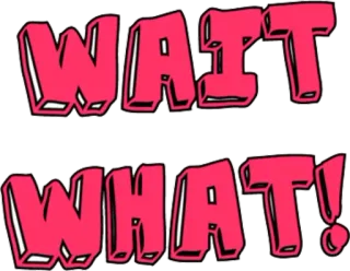 😳 WAIT WHAT! wait, what, question, expression, surprise, exclamation telegram sticker